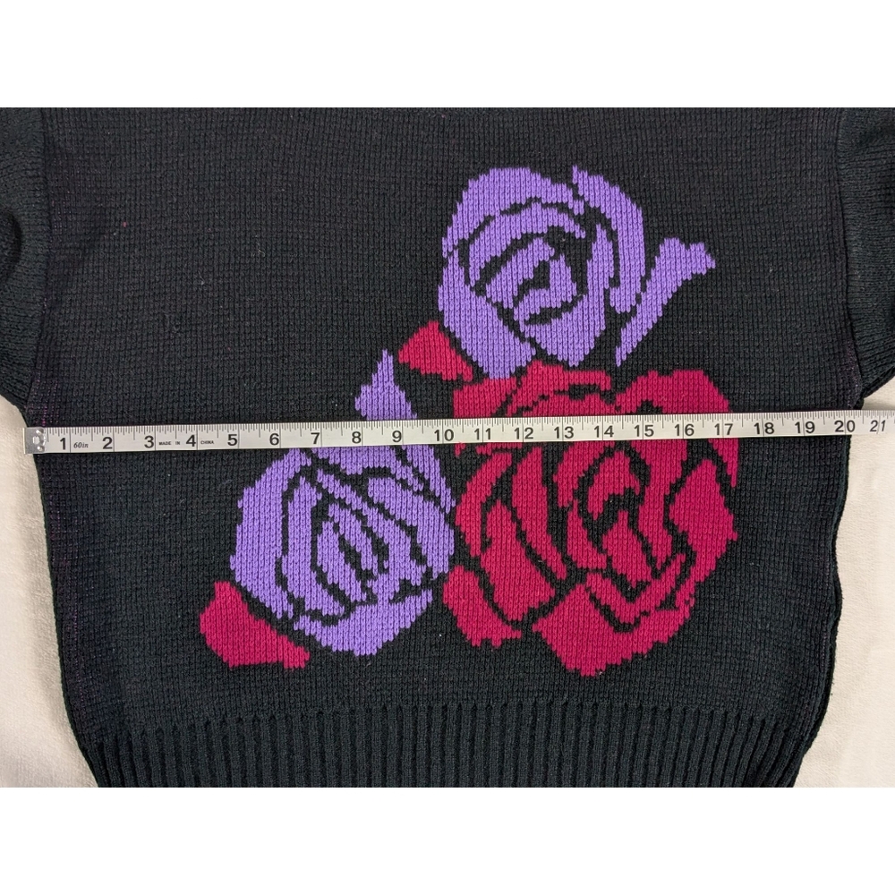 Sophisticates by Jonathan Martin floral knit crewneck sweater - Picture 9 of 12